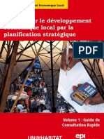 Promouvoir Le Developpement Economique Local Par La Planification Strategique Volume 1