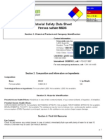 Ferrous Sulfate MSDS