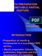 Mouth Preparation For Removable Partial Denture