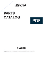 Canon PIXMA MP830 Parts Catalog