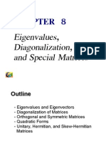 Eigenvalues, Diagonalization and Special Matrices