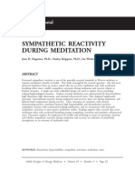 Sympathetic Reactivity During Meditation Joan H Hageman (Vol 19 No 2)