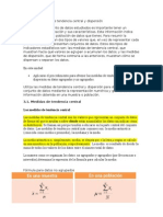 Unidad 3. Medidas de Tendencia Central y Dispersion