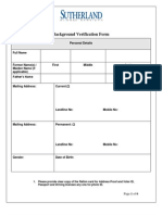 Sutherland - Background Verification Form