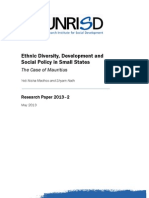 Ethnic Diversity, Development and Social Policy in Small States: The Case of Mauritius by Yeti Nisha Madhoo and Shyam Nath 