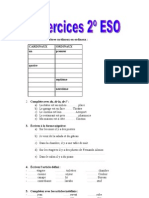 Ejercicios Francés 2º ESO