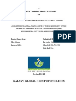 Galaxy Global Group of Colleges: A Summer Training Project Report ON