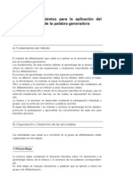 Procedimientos para La Aplicación Del Método de La Palabra Generadora