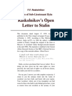 Open Letter To Stalin - F.F. Raskolnikov