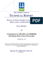 DNV Comparison of Offshore Structural Standards