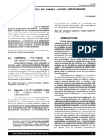 Los Polimeros en Formulaciones Detergentes (I)