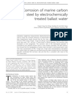 Corrosion of Marine Carbon Steel by Electrochemically Treated Ballast Water