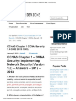 CCNAS Chapter 1 CCNA Security 1