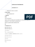 Ejercicios de Programación - Matrices