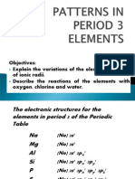 Patterns in Period 3 Elements