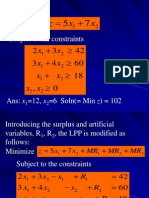 Minimize Subject To The Constraints: X X X X