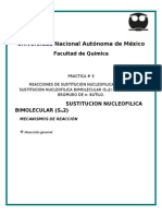 REACCIONES DE SUSTITUCIÓN NUCLEOFILICA ALIFATICASUSTITUCIÓN NUCLEOFILICA BIIMOLECULAR (S N 2) : OBTENCION DEBROMURO DE N - BUTILO