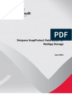 COMMVAULT SnapProtect FieldGuide For NetApp Storage - Including SnapMirror and SnapVault Integration