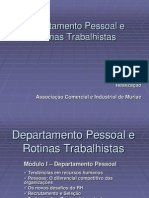 Departamento Pessoal e Rotinas Trabalhistas