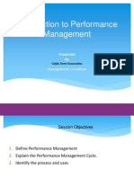 Introduction To Performance Management