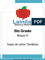 5to Grado - Bloque 4 - Sopa de Letras