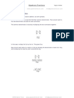 Algebraic Fractions, Algebra Revision Notes From GCSE Maths Tutor