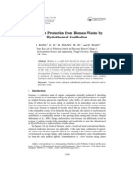 Hydrogen Production From Biomass Wastes by Hydrothermal Gasification