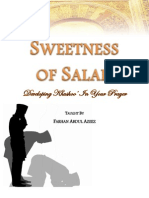 Sweetness of Salah - Handout - Farhan Abdul Azees