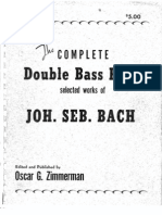 Zimmerman - The Complete Double Bass Parts Selected Works of Joh Seb Bach