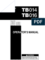 TB016 Operators Manual Takeuchi