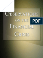 Observations On The Financial Crisis, by Keith Hennessey and Edward P. Lazear