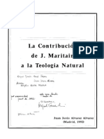 Alvarez Alvarez Juan Jesus - La Contribucion de J Maritain A La Teologia Natural