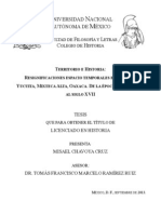 Misael Chavoya Cruz. Territorio e Historia. Resignificaciones Espacio Temporales en San Juan Yucuita, Mixteca Alta, Oaxaca. de La Época Prehispánica Al Siglo XVII.