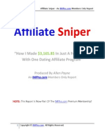 Affiliate Sniper Guide - How I Made $3,165.85 in Just A Few Weeks With One Dating Affiliate Program!