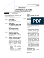 Malaysia Energy Forum 2004: Programme