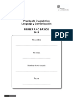 1° Básico - Prueba Diagnóstico Lenguaje