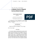 In Re United States, No. 13-163 (Fed. Cir. Oct. 16, 2013)