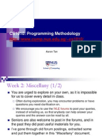 CS1010: Programming Methodology: Aaron Tan