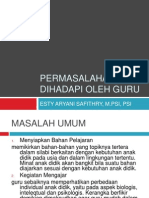 5 Permasalahan Yang Dihadapi Guru