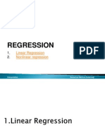 Regression: Linear Regression Nonlinear Regression