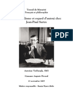 L'Existentialisme Et Regard D'autrui Chez Jean-Paul Sartre