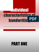 Individual Characteristics of Handwriting