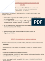 Impact of The Introduction of Christianity On Englishpowerpoint