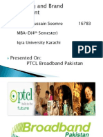 Advertising and Brand Management of PTCL Broadband