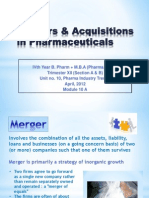 M&A's in Pharma