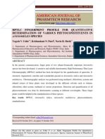 HPTLC Fingerprint Profile For Quantitative Determination of Various Phytoconstituents in Anisomeles