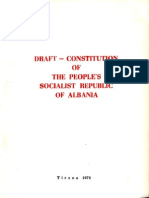 Draft Constitution of The People's Socialist Republic of Albania