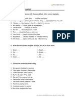 Simple Present (Affirmative) : 1. Complete The Sentences With The Correct Form of The Verb in Brackets