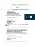 Contenidos Programaticos de Historia de Venezuela 4to Año Secciones A