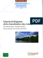 Impacts Écologiques de La Chenalisation Des Rivières